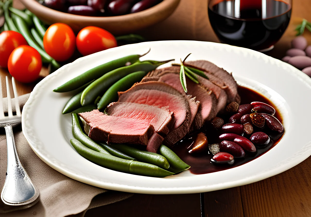 Venison Roast with Beans