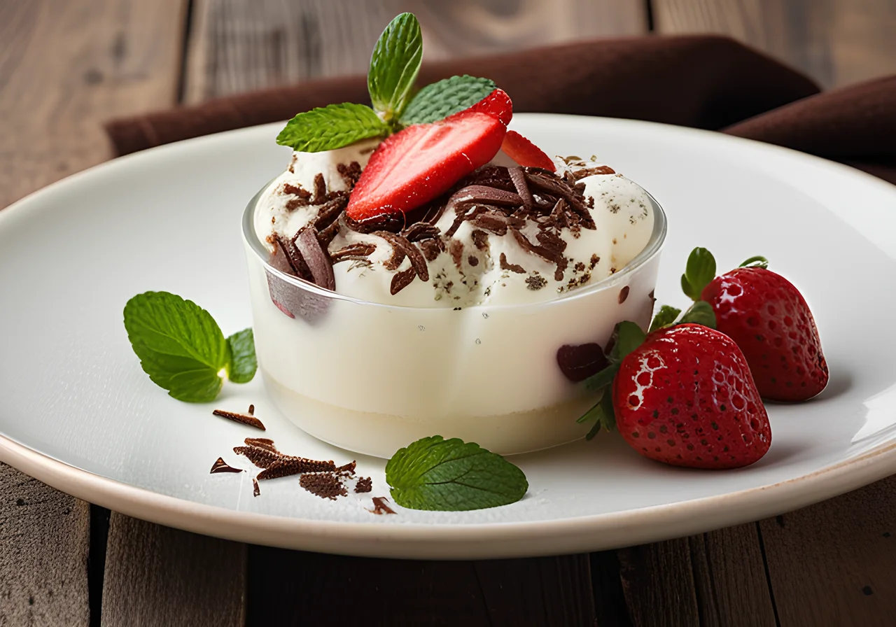 Stracciatella Cream with Strawberries