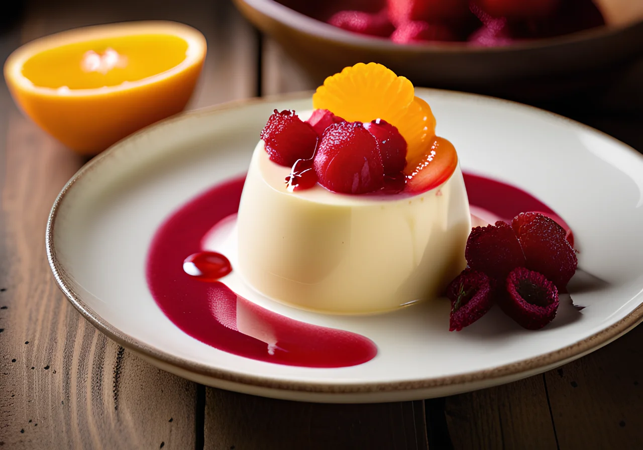 Yogurt Mousse with Rhubarb Compote