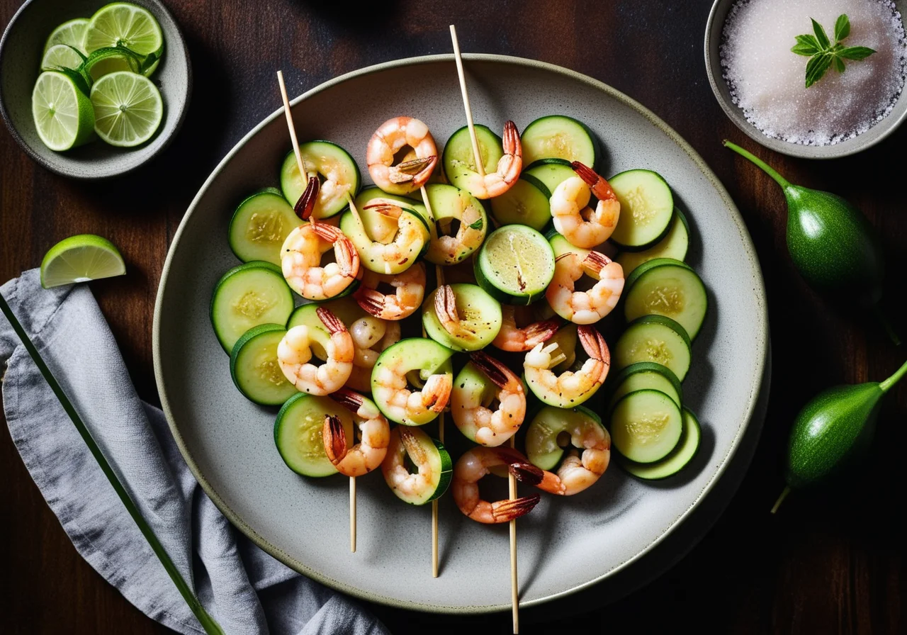 Shrimp Zucchini Skewers