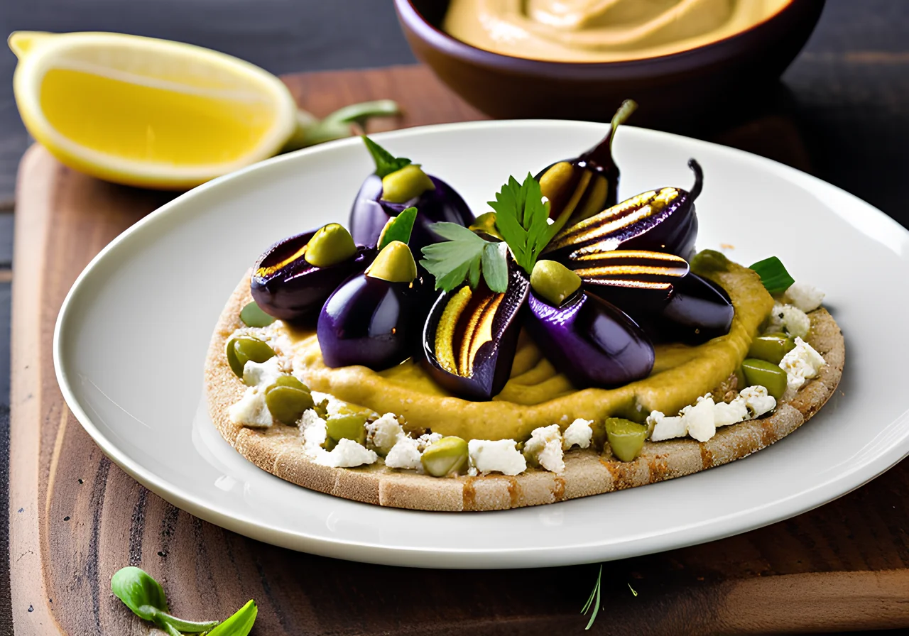 Eggplant with Oriental-Style Hummus