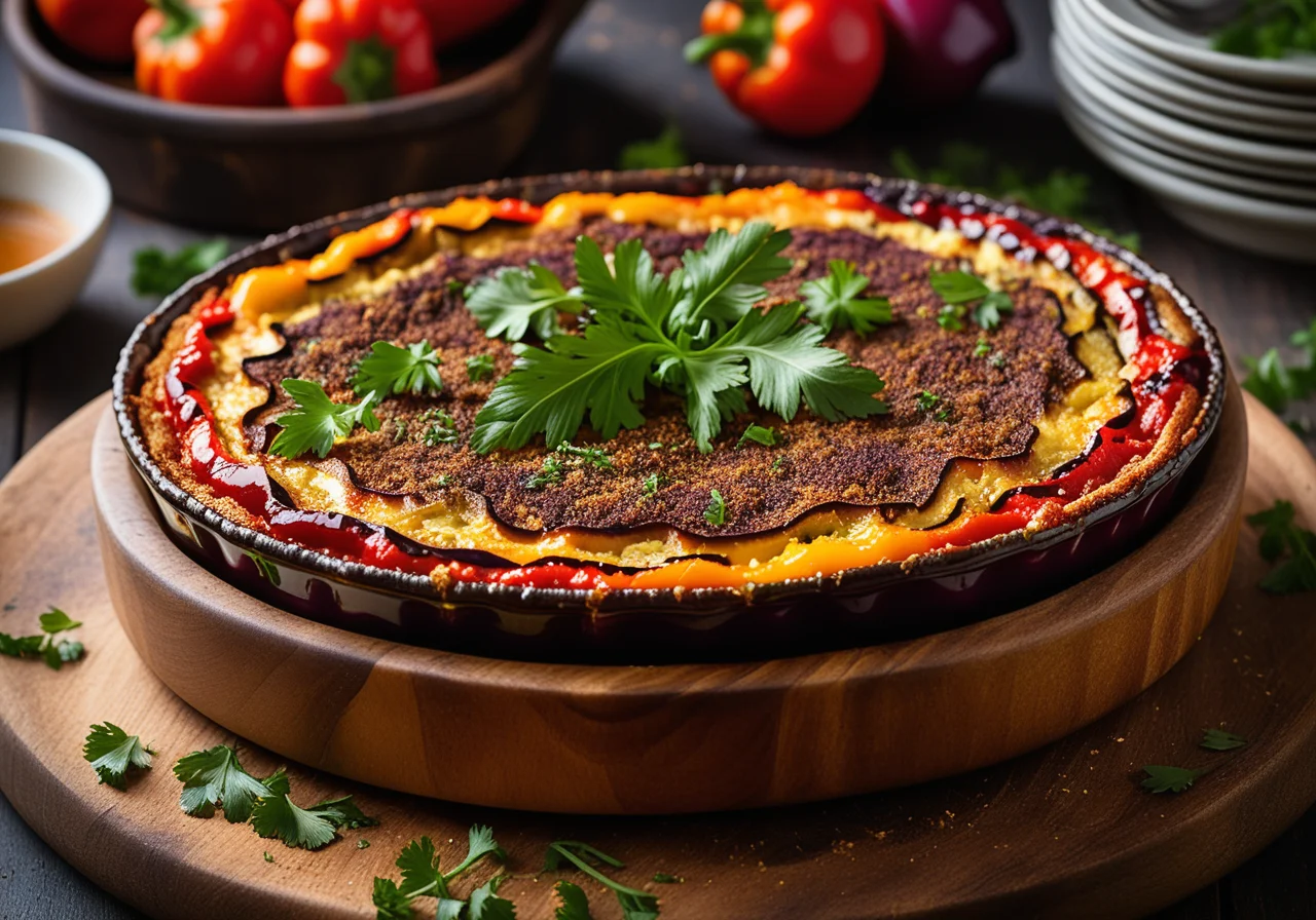 Paprika Eggplant Gratin