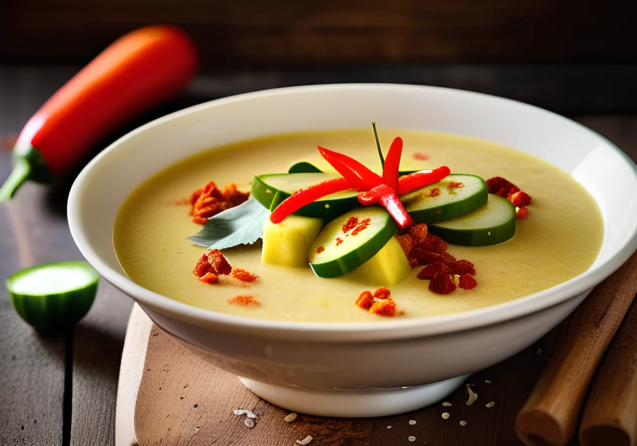 Curry Coconut Soup with Lentils and Zucchini