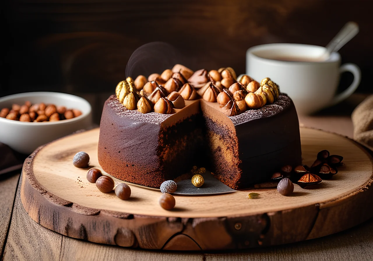 Vegan Chocolate Hazelnut Cake