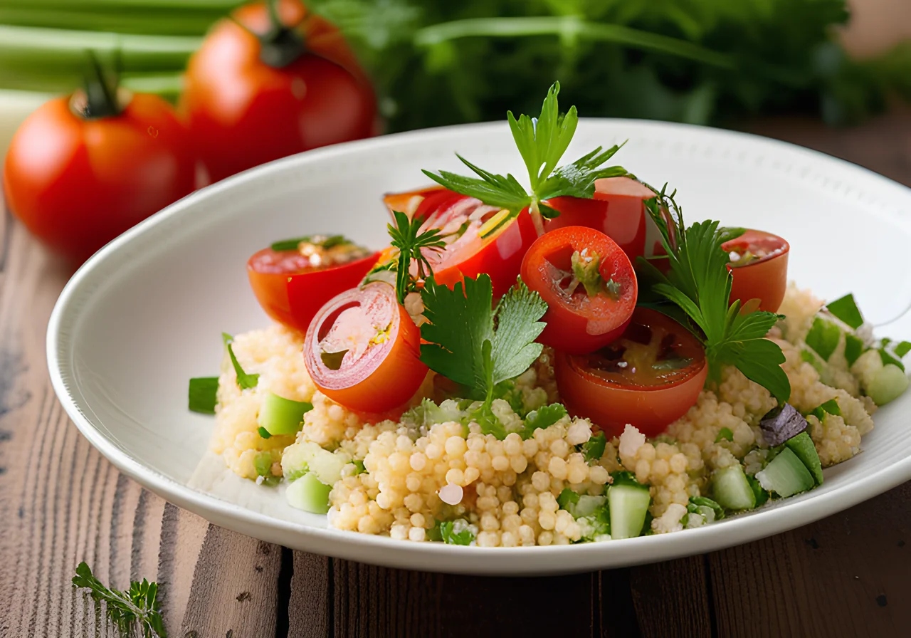 Couscous Salad with Tomato and Cucumber