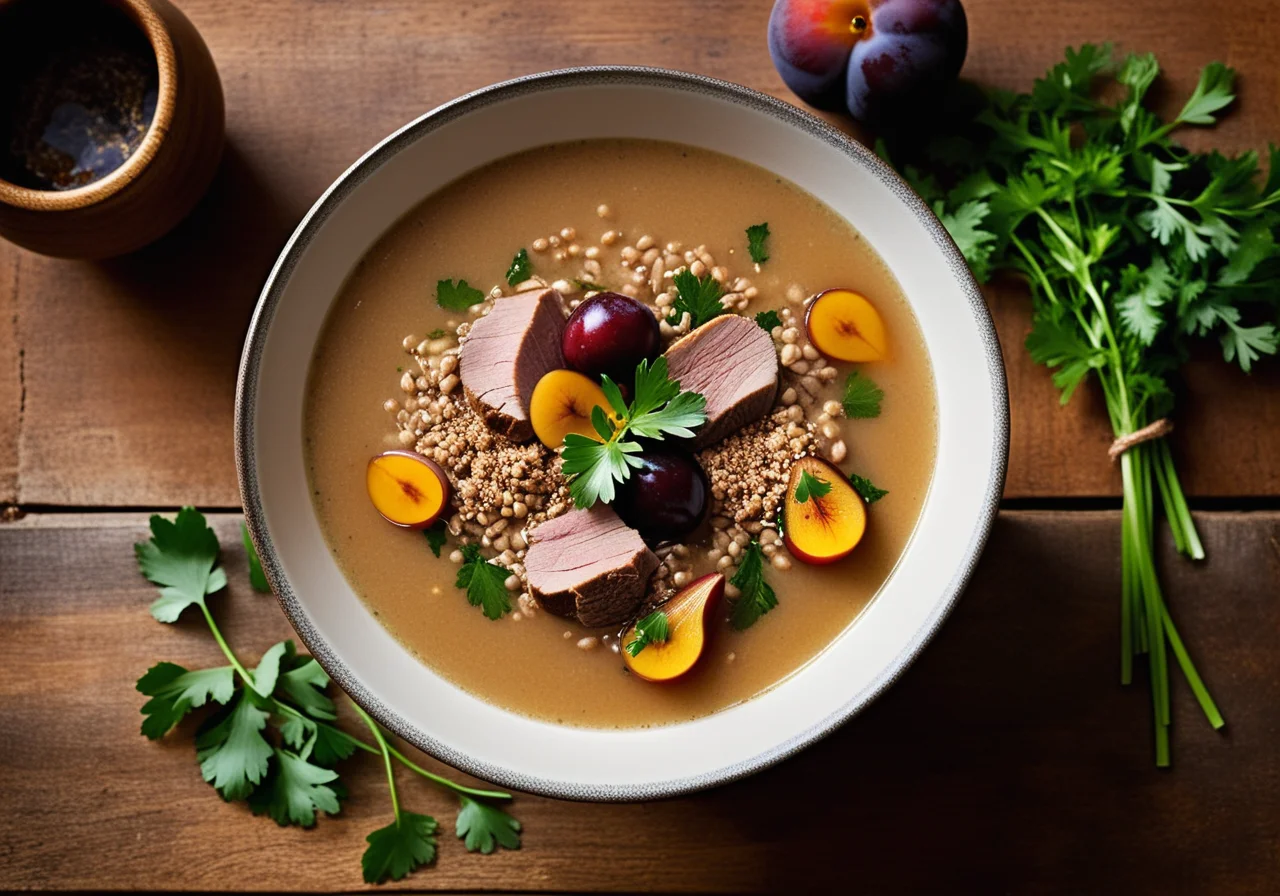 Buckwheat Soup with Duck