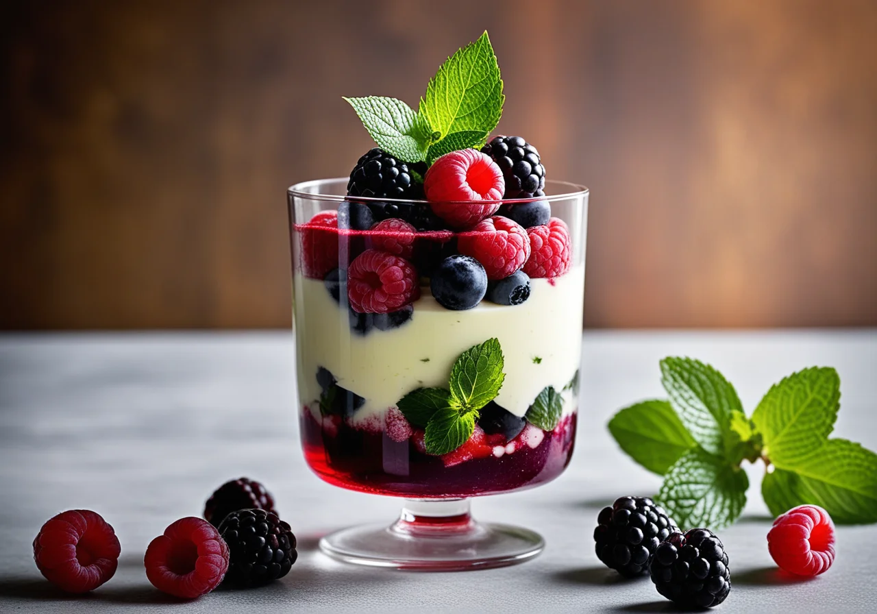 Forest Berry Parfait with Mint