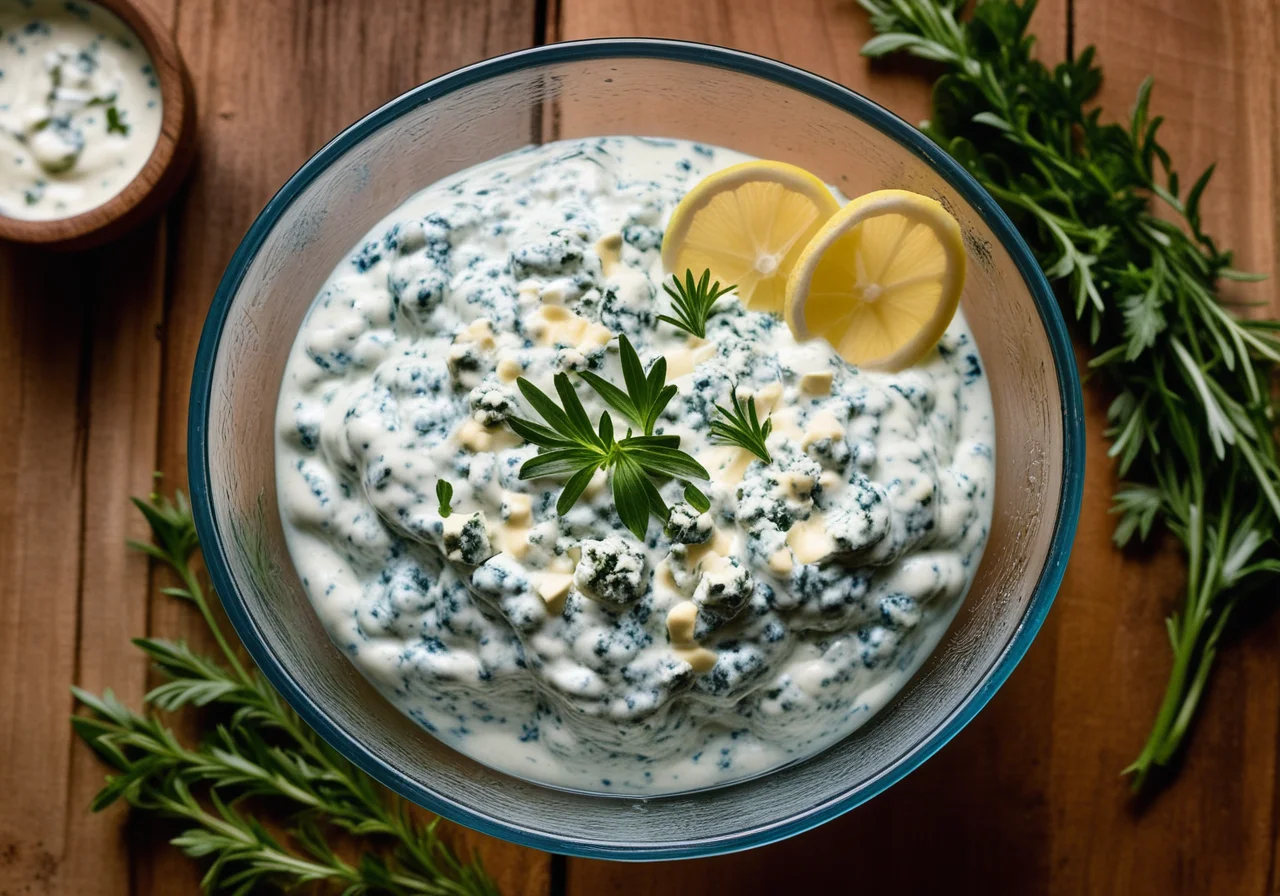 Dressing with Roquefort cheese