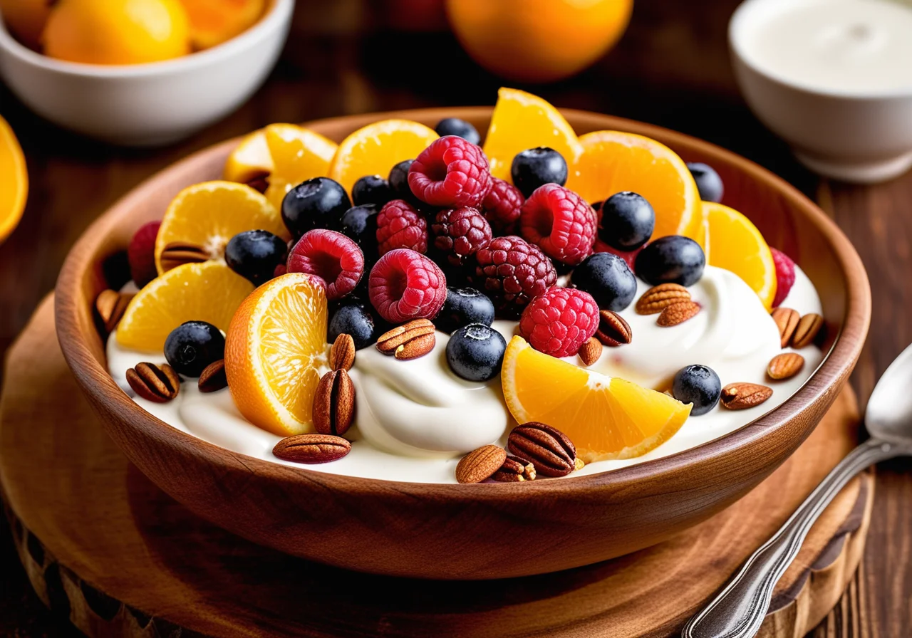 Nutty Fruit Salad with Yogurt