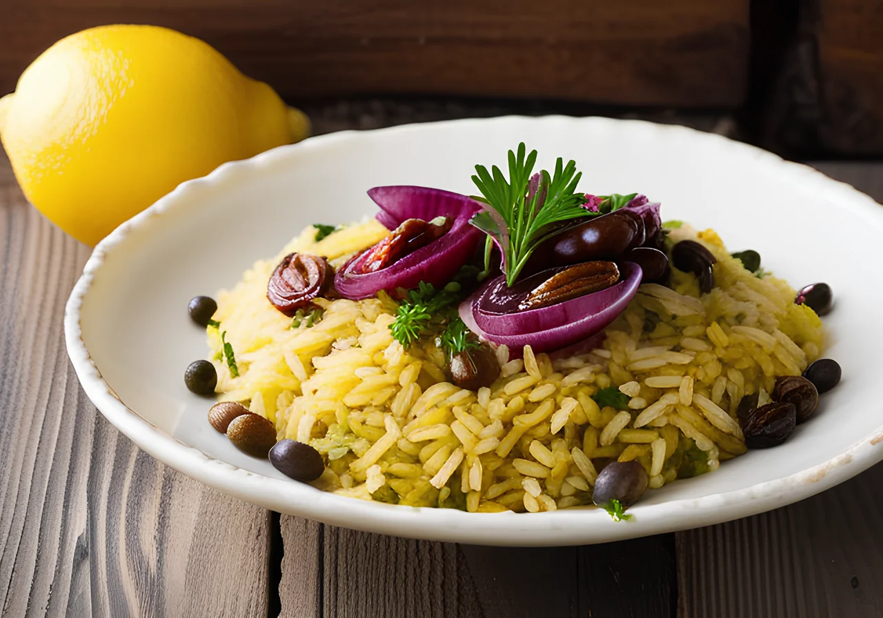 Lentil Rice with Dates and Onions