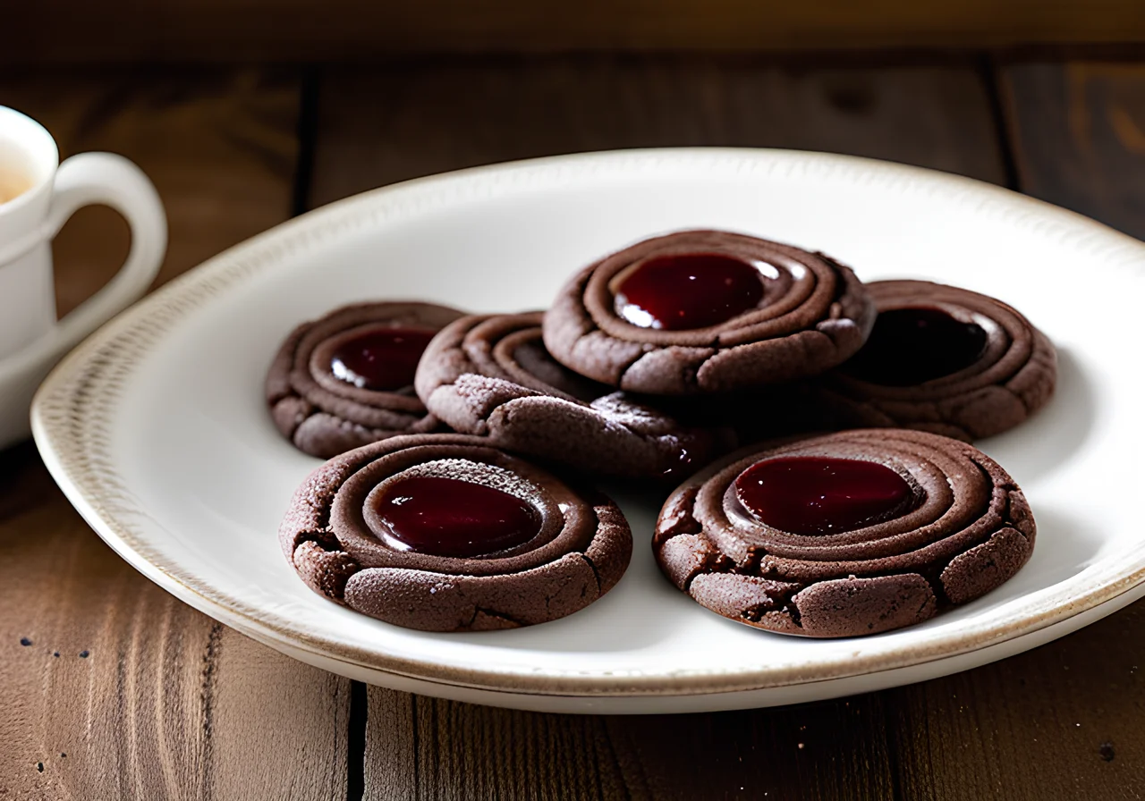 Cookies with Jam and Chocolate