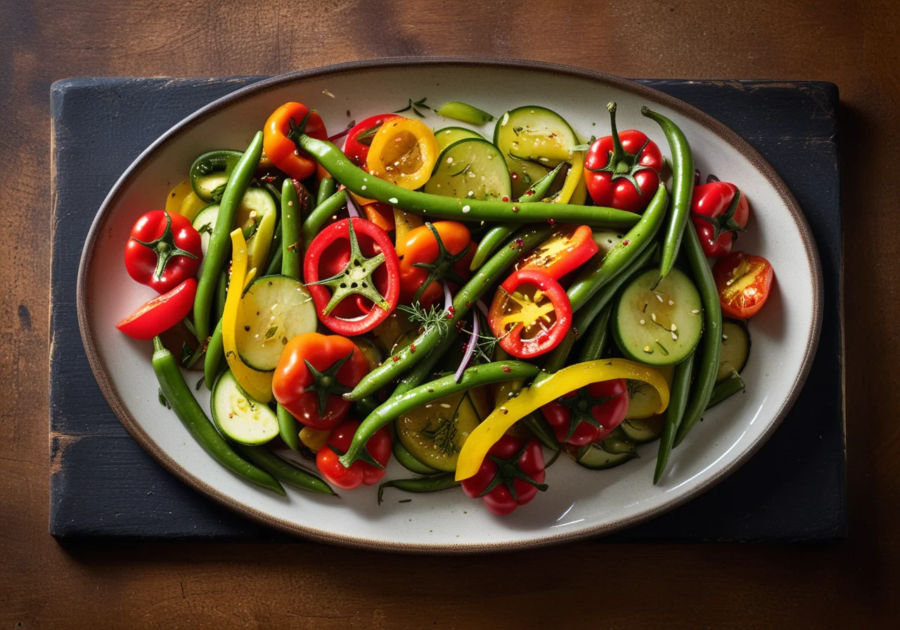 Pikant mariniertes Gemüse