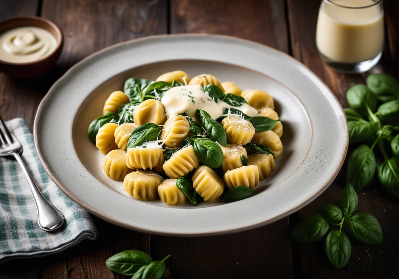 Gnocchi with Spinach and Basil
