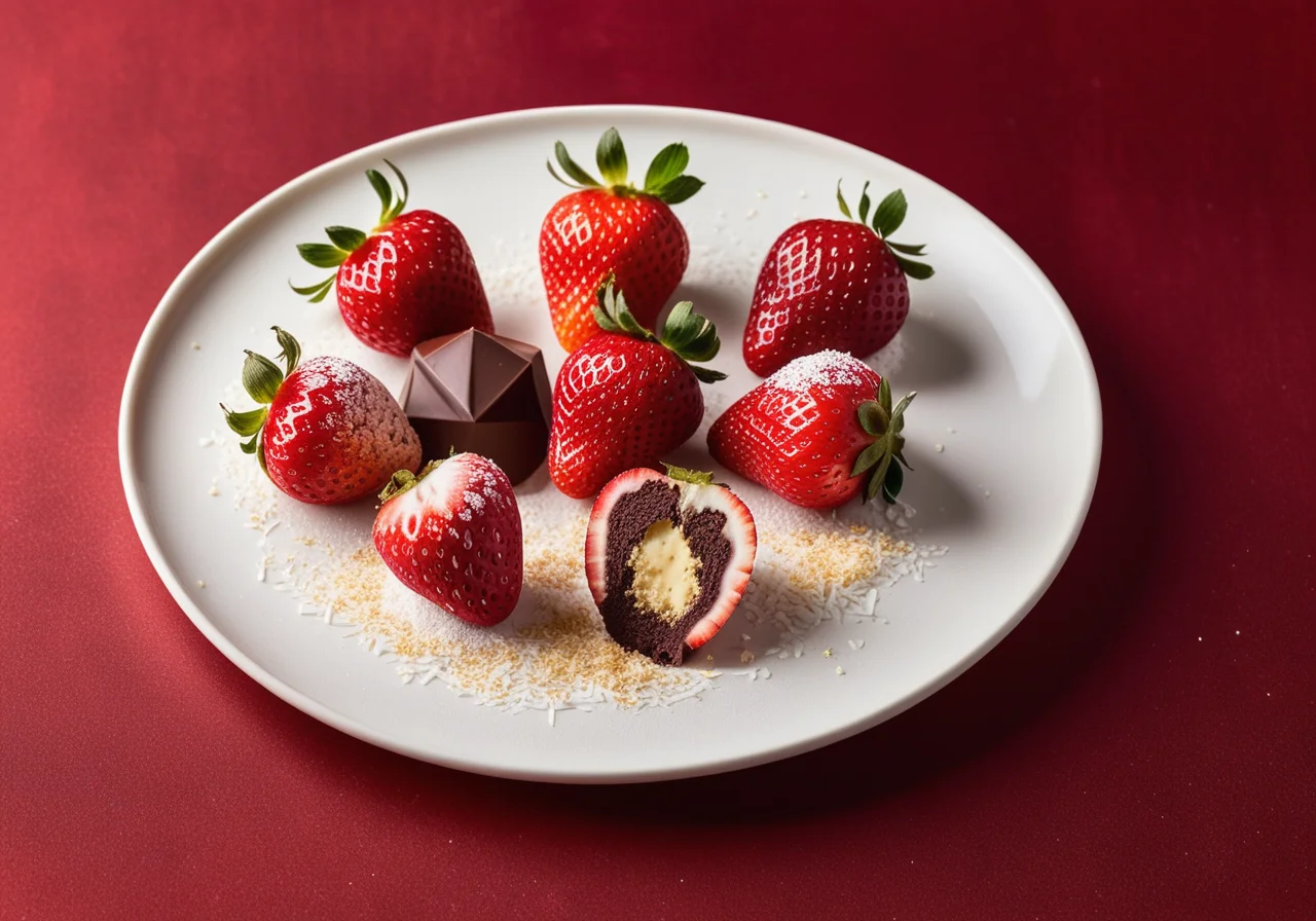 Strawberries with White Chocolate