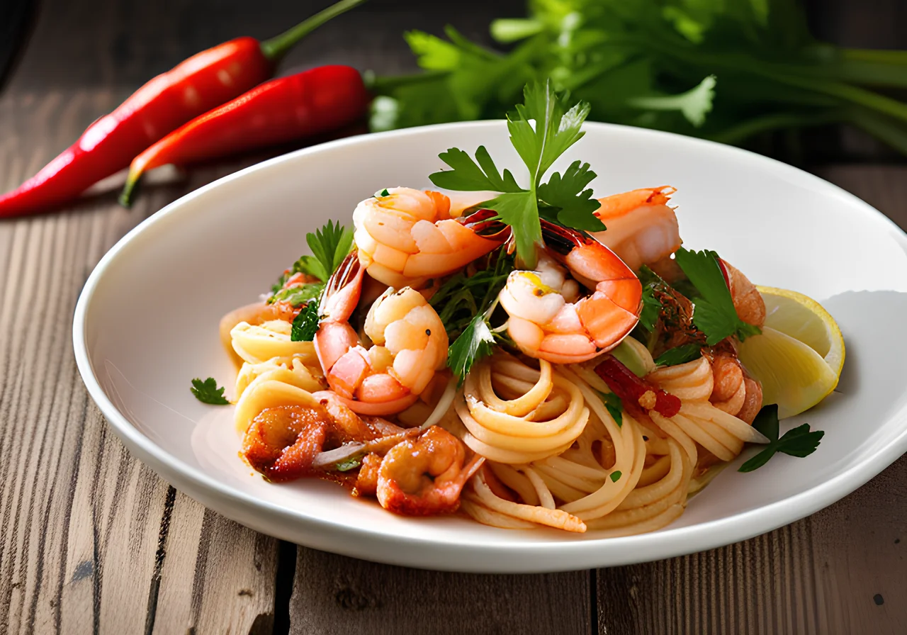 Spicy Shrimp Pasta