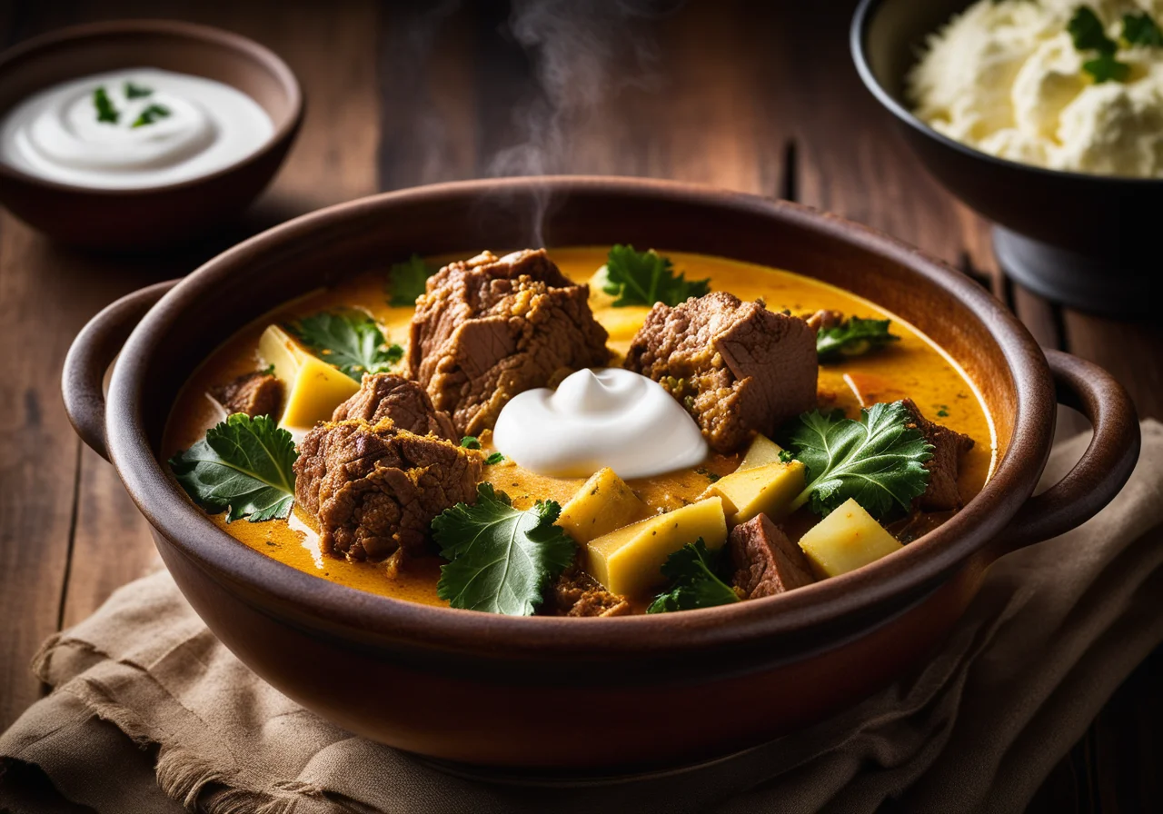 Lamb Stew with Savoy Cabbage