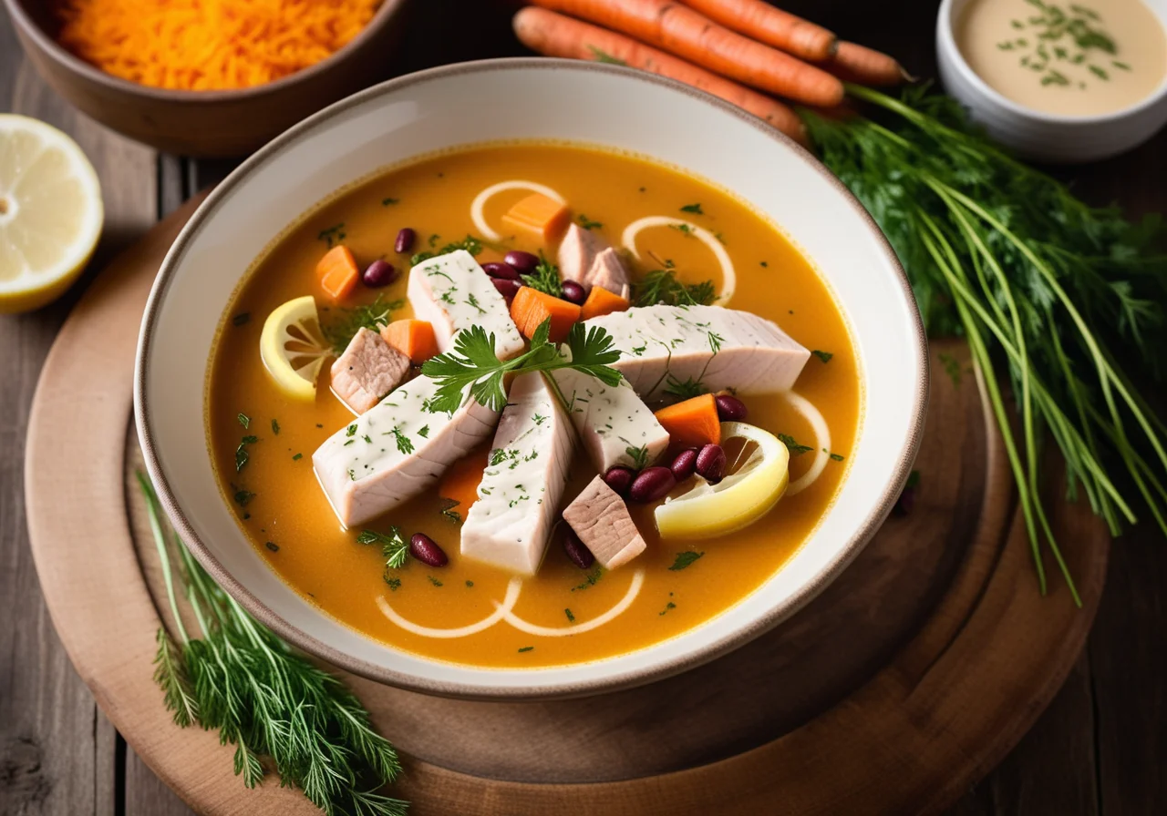 Fischsuppe mit Kidneybohnen