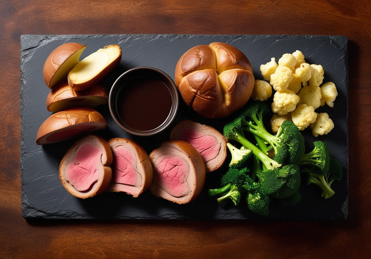 Roast Beef English Style with Yorkshire Pudding