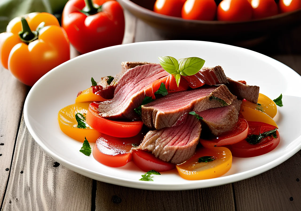 Beef Strips in Bell Pepper Sauce