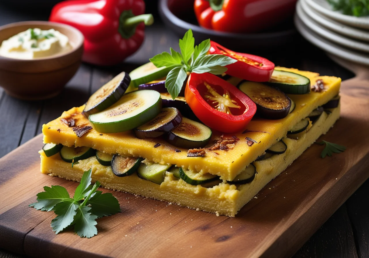 Chickpea Vegetable with Polenta