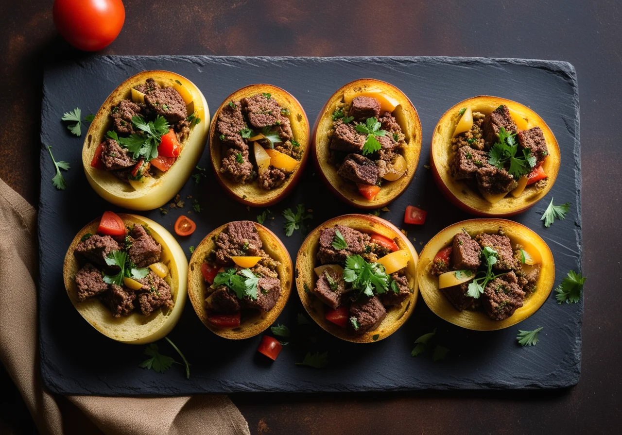 Stuffed Kohlrabi with Ground Lamb