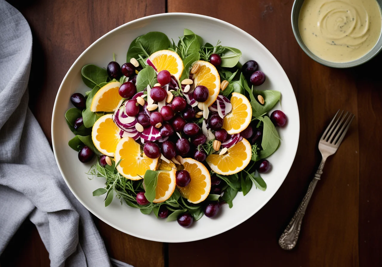 Radicchio with Cheese and Grapes