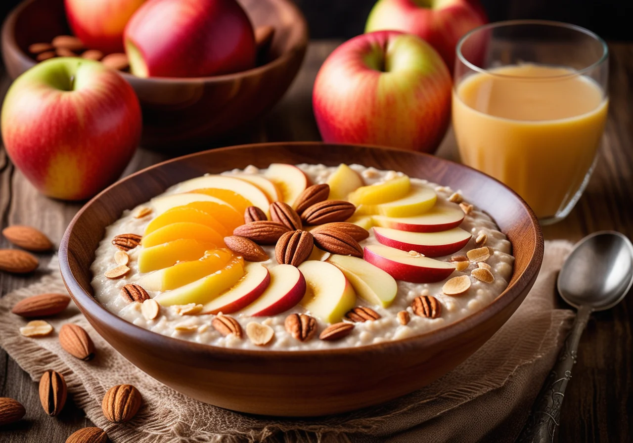 Apple-Almond Porridge with Oatmeal
