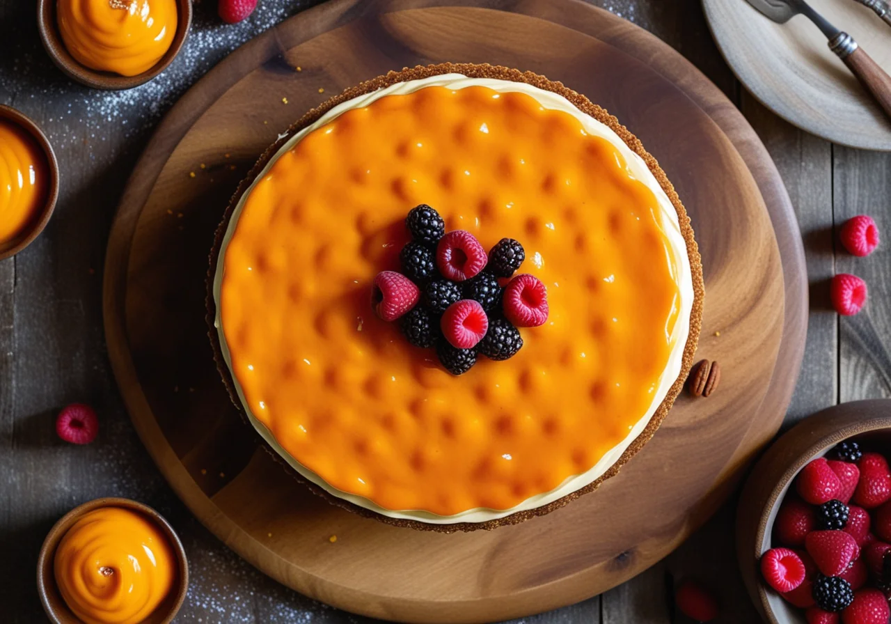 Sea Buckthorn Cream Cheese Cake