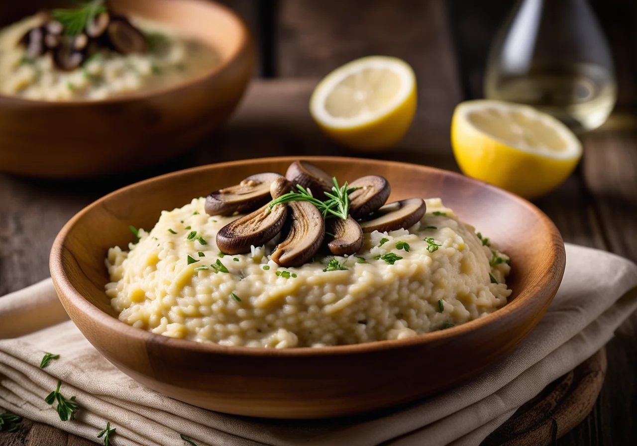 Asparagus Risotto with Mushrooms