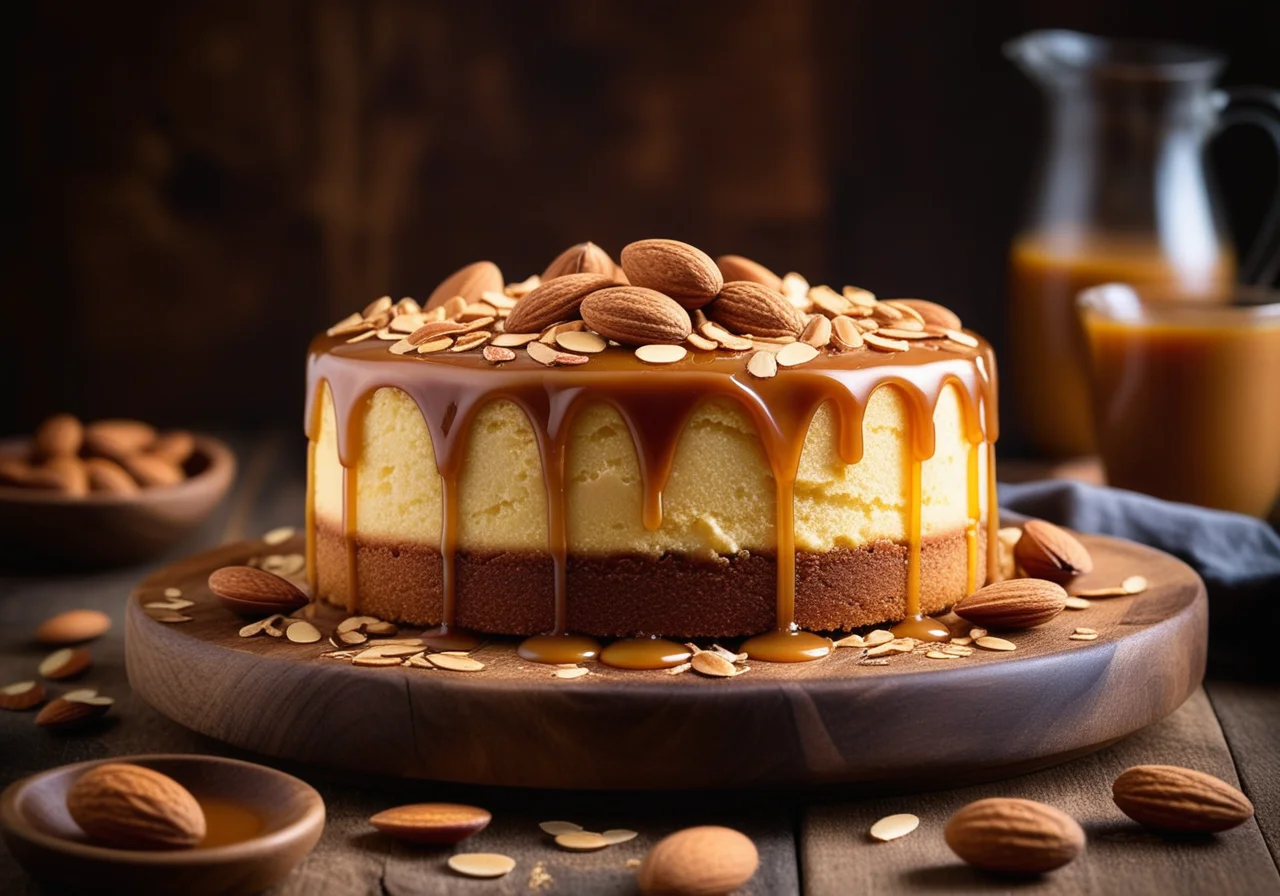 Almond Caramel Cake