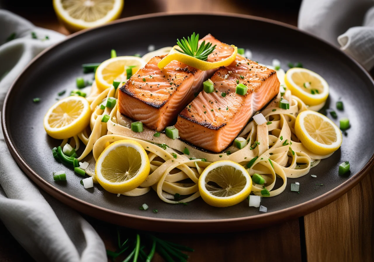 Salmon with Pasta
