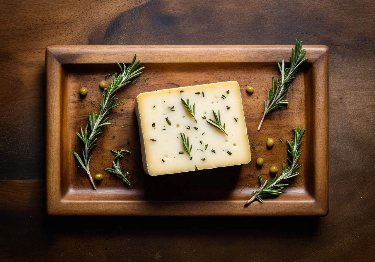 Olive-Marinated Sheep Cheese