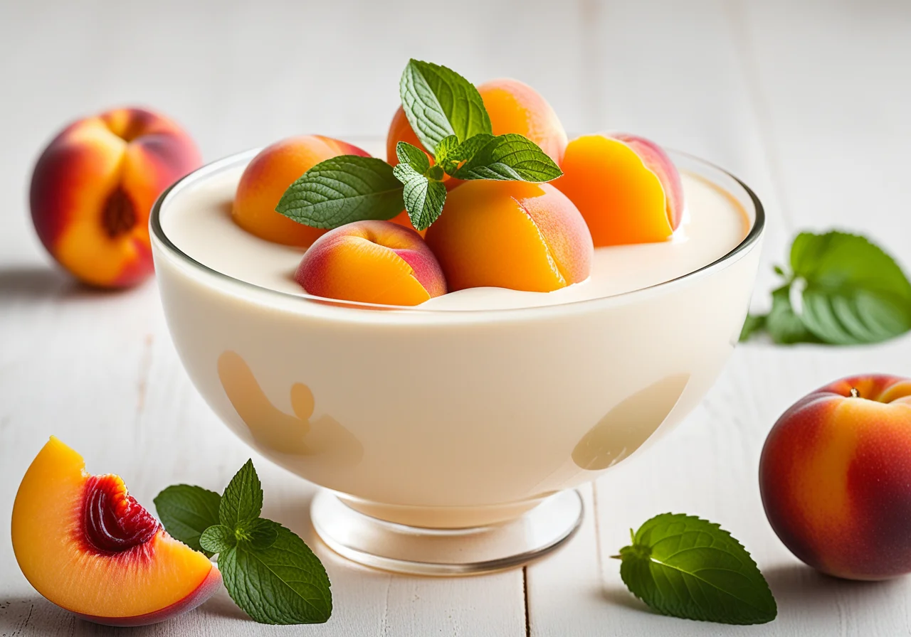 Vanilla Yogurt with Peach Compote