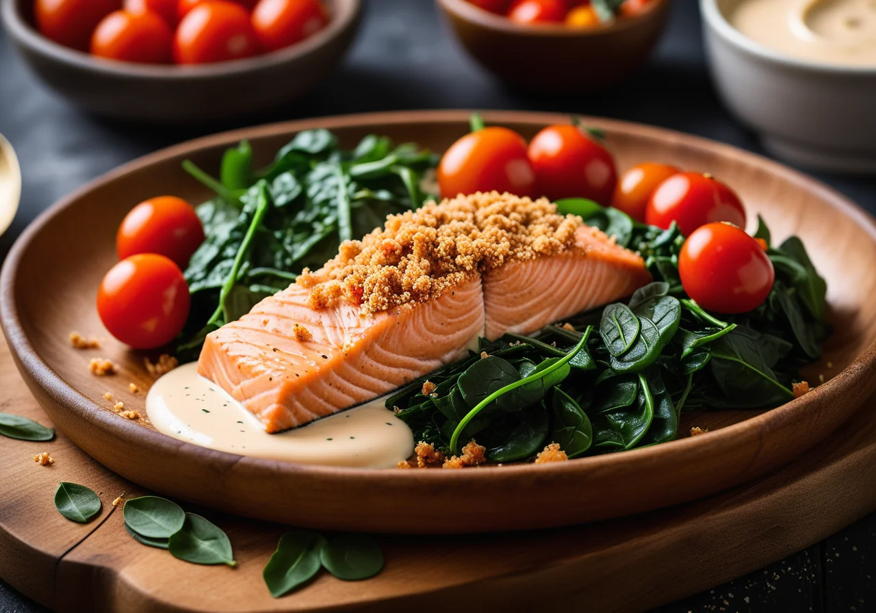 Salmon with Bread Crust