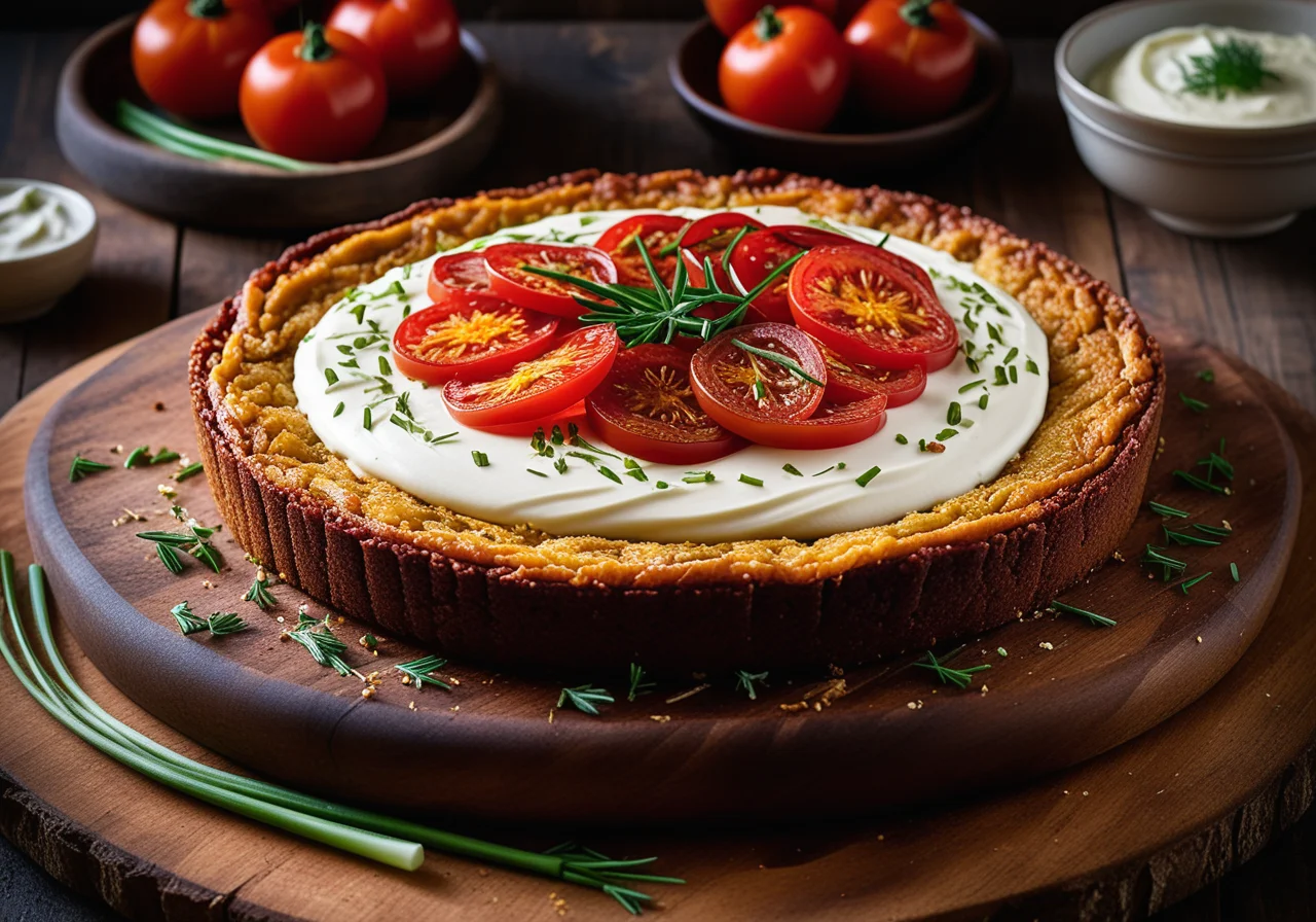 Leek Cake with Dried Tomatoes