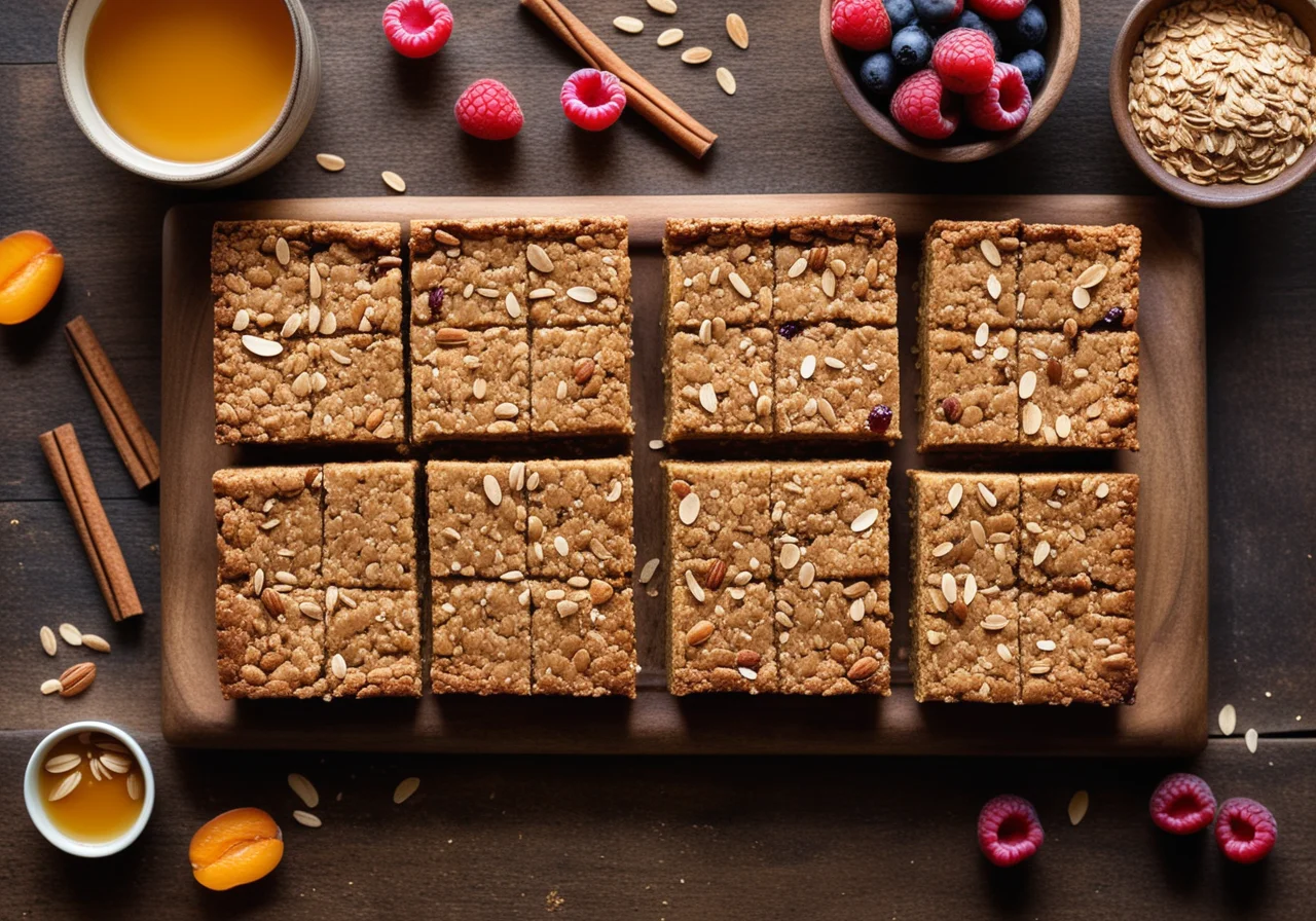 Oatmeal Bars with Nuts and Fruits