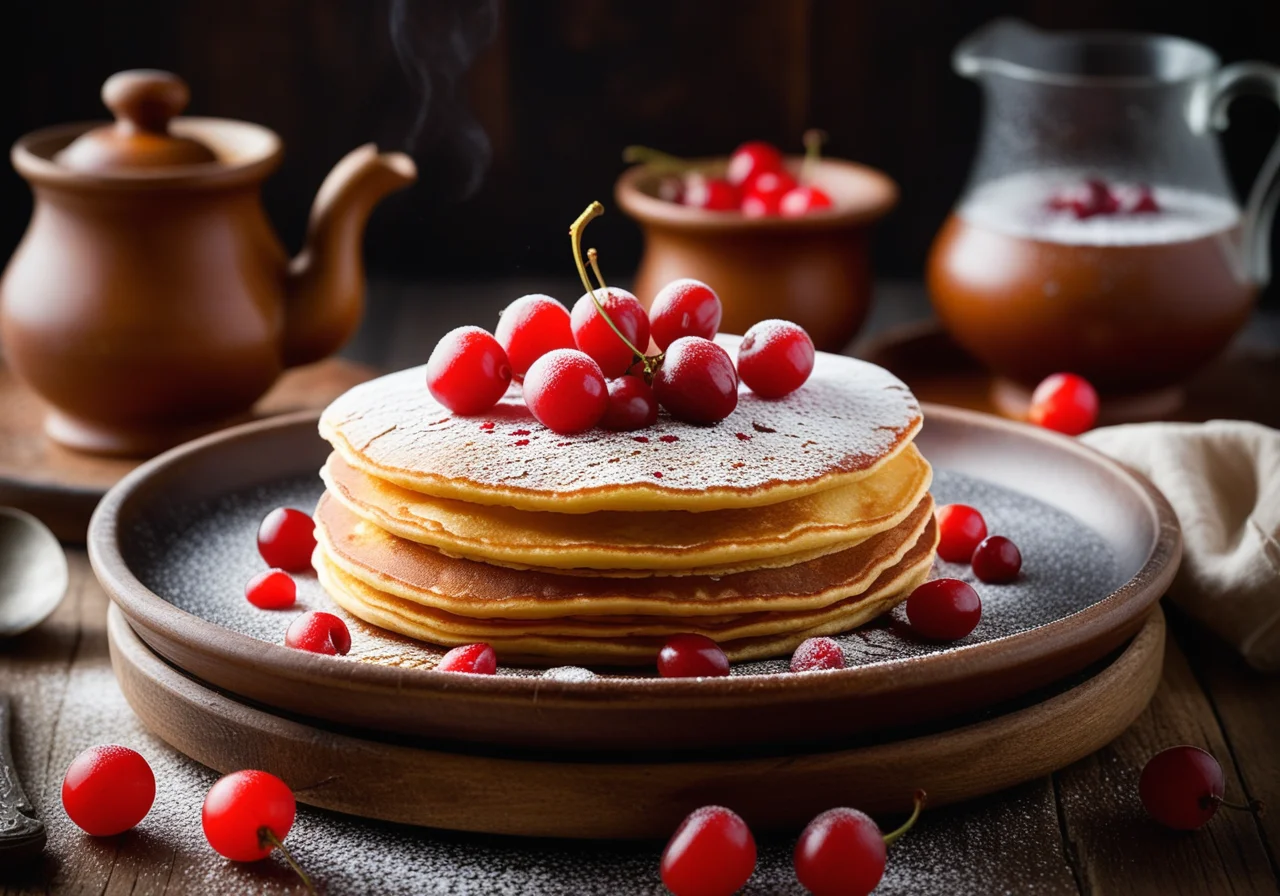 Pot Pancakes with Gooseberries