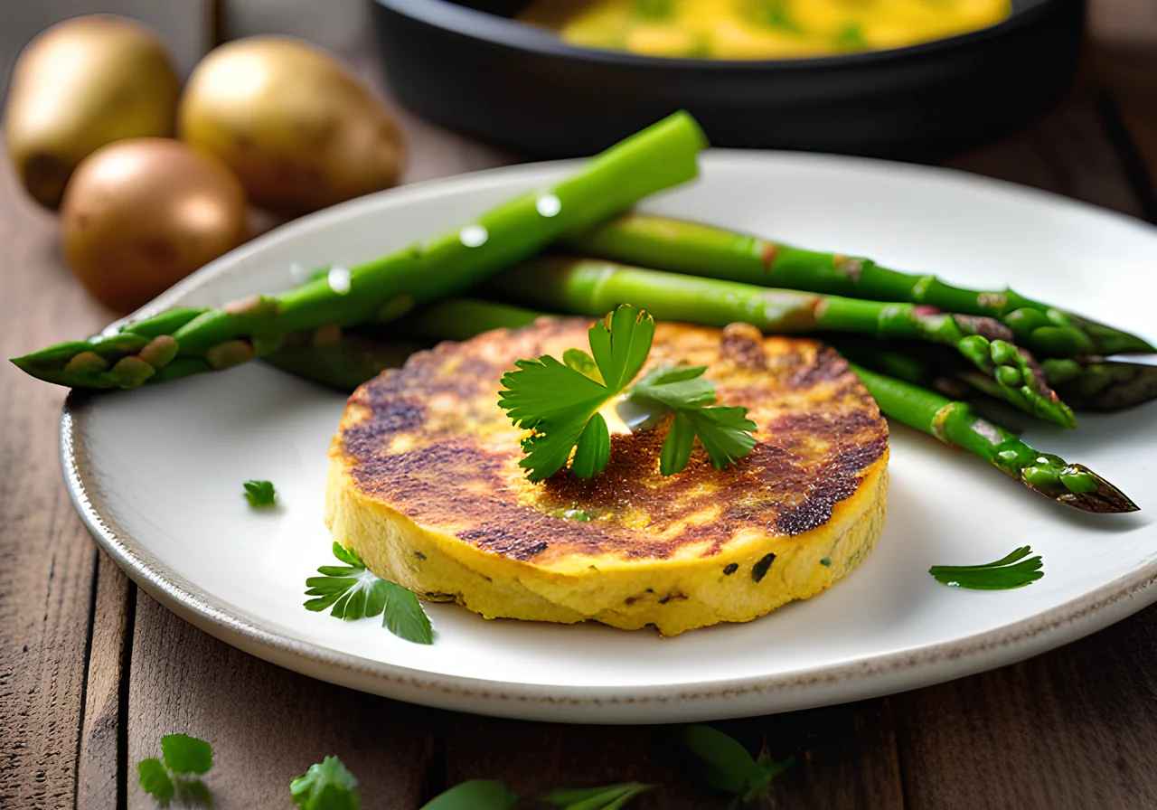 Potato Tortilla with Asparagus