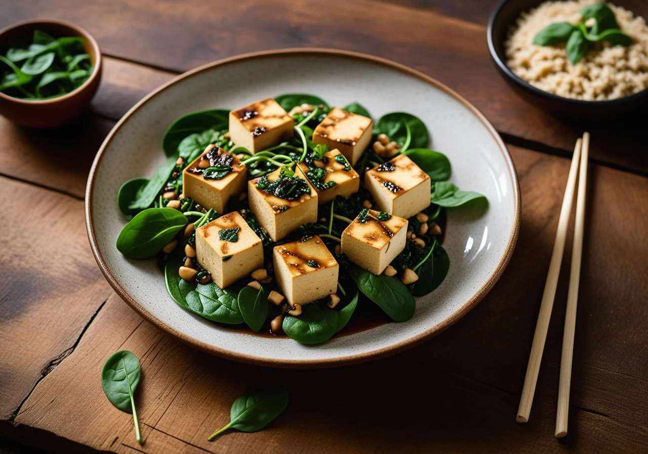 Tofu with Mushroom Filling