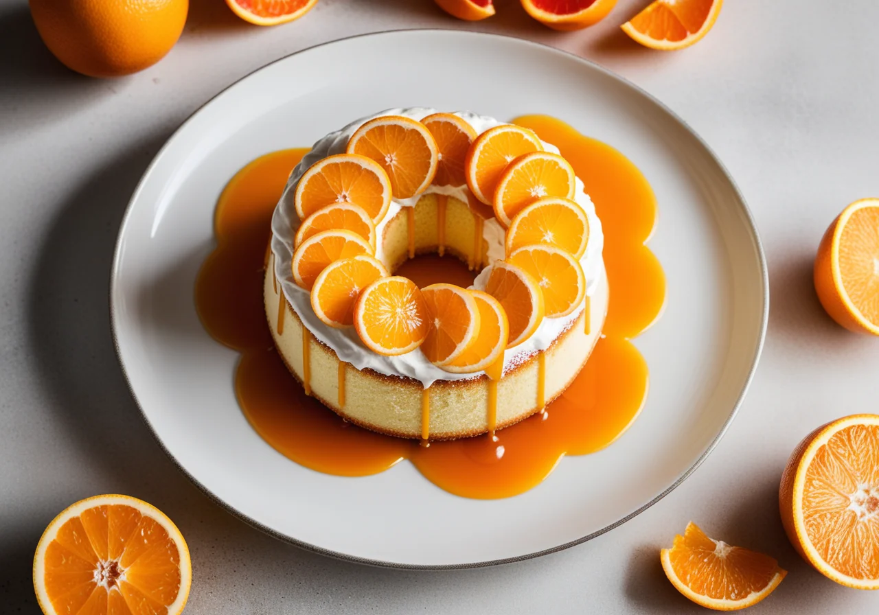 English Cake with Orange (Angel Food Cake)