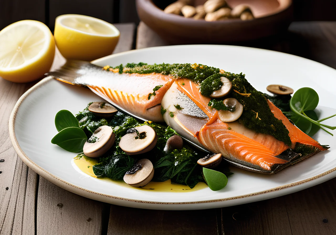 Stuffed Trout with Spinach