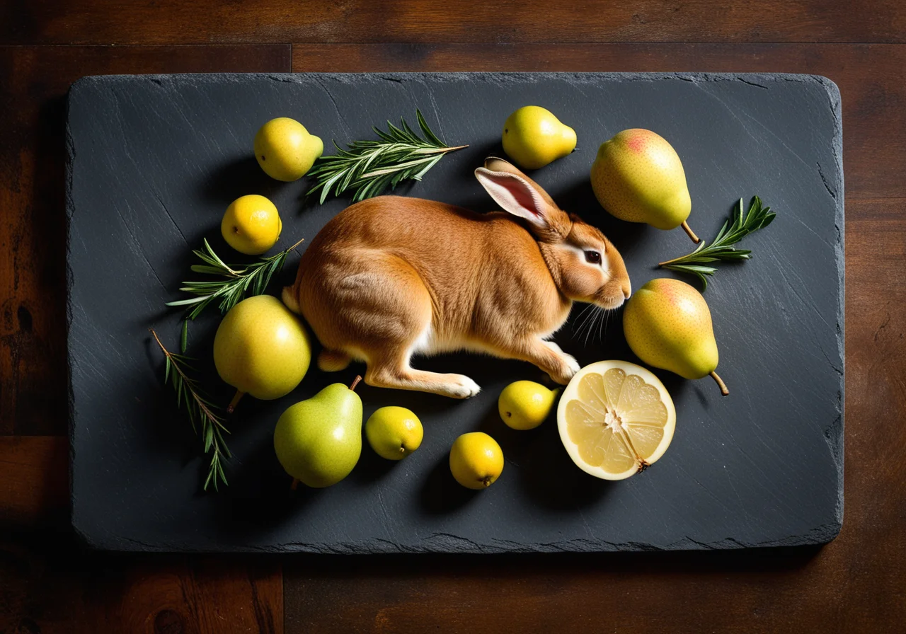 Rabbit with Pear Tarragon Filling