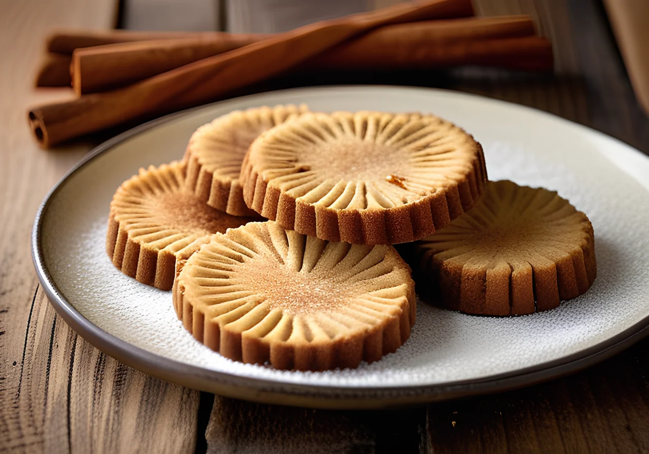 Cinnamon Shortbread with Cream Cheese