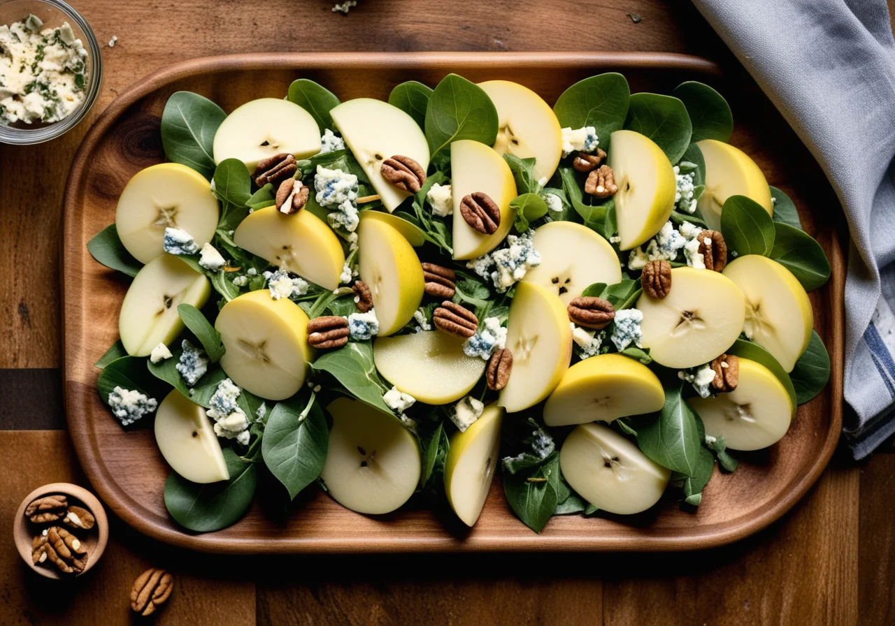 Chicorée Salad with Pear, Cheese and Nuts