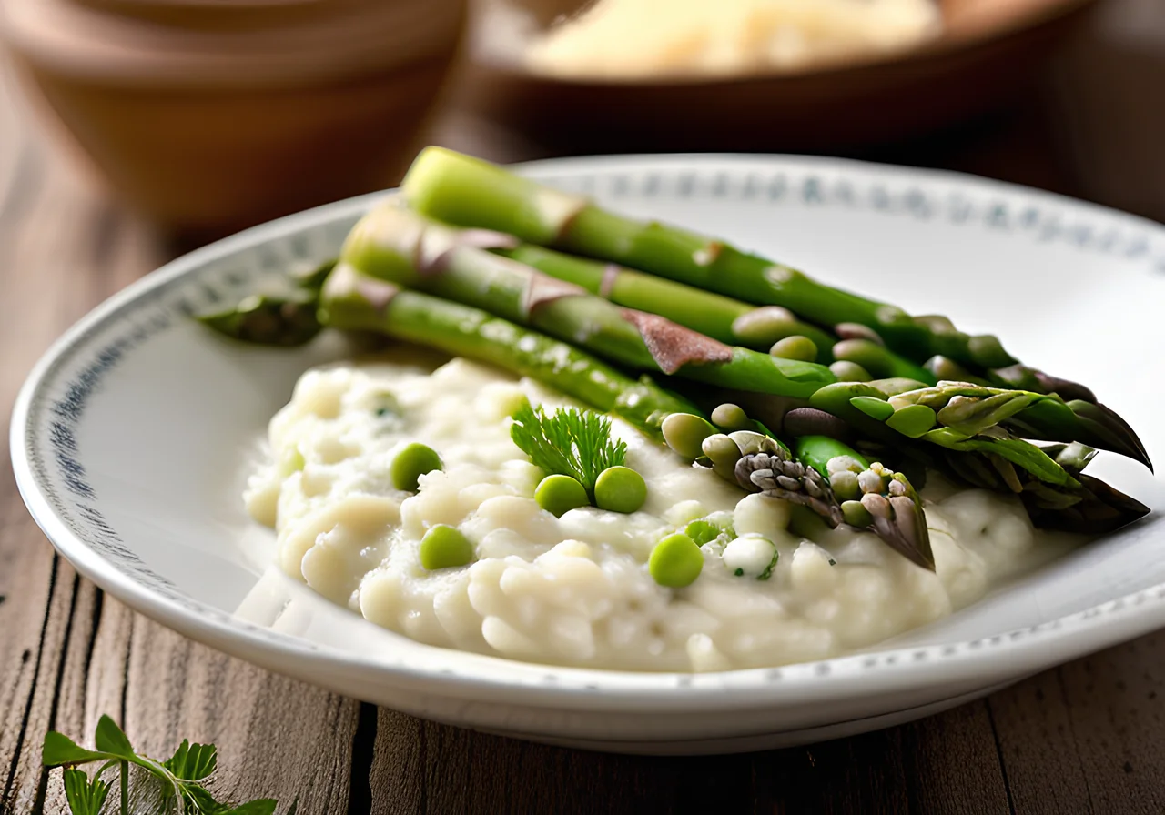 Asparagus and Pea Risotto