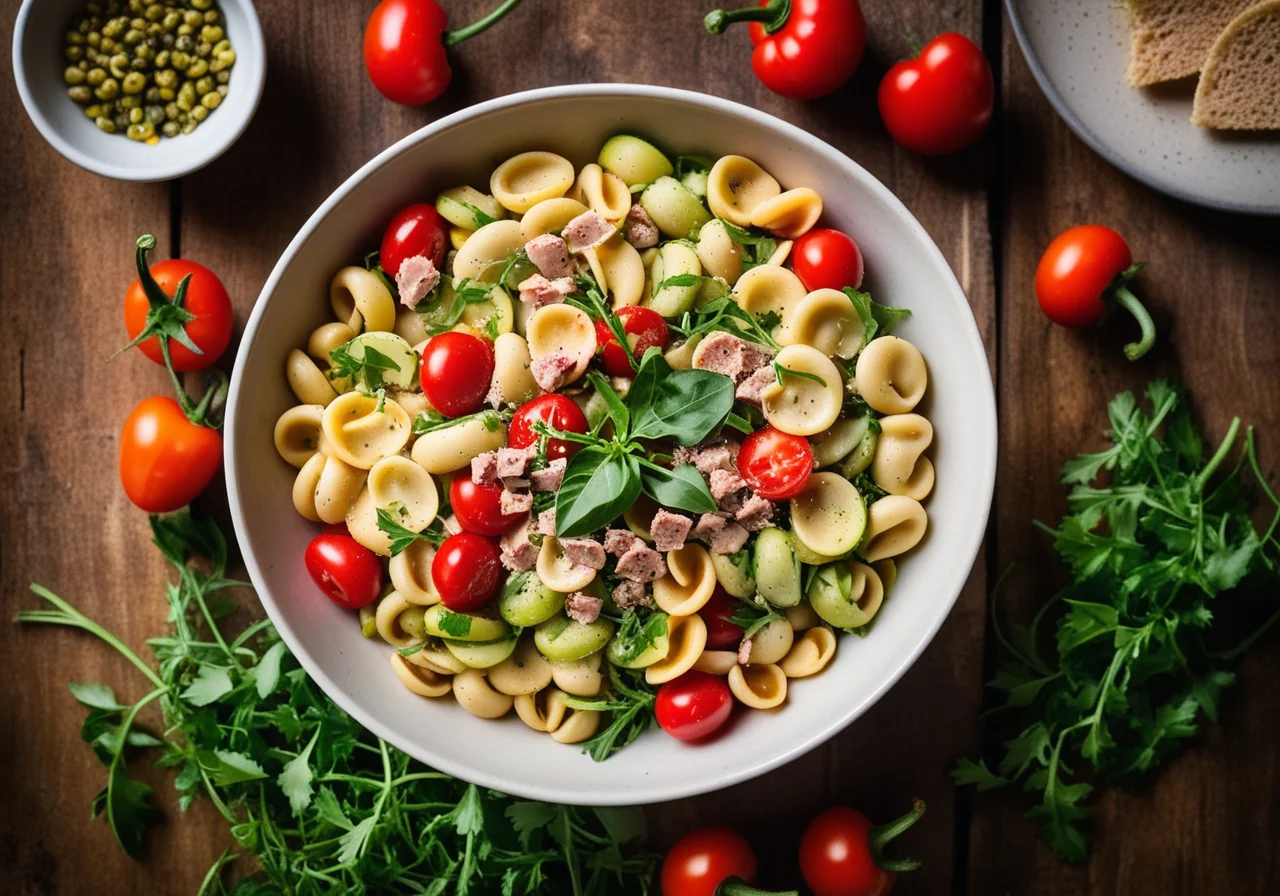 Pasta with Tuna and Summer Vegetables