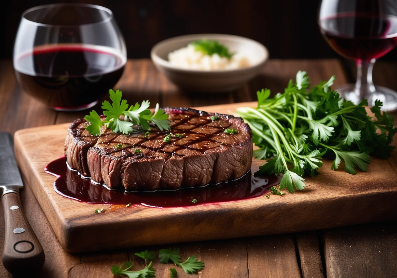 Steak with Shallot Sauce