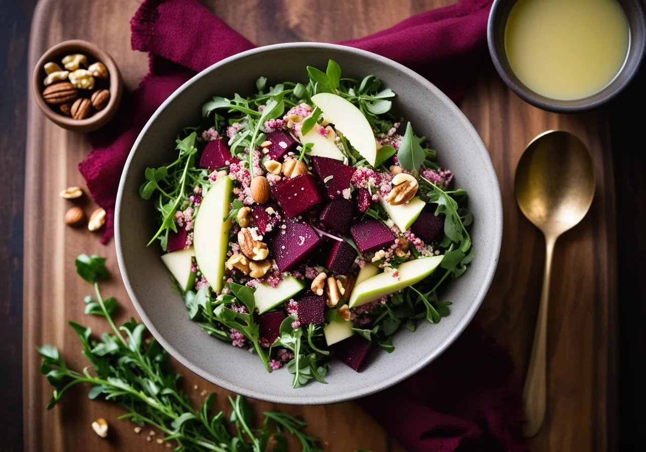 Quinoa Salad with Manchego and Beetroot