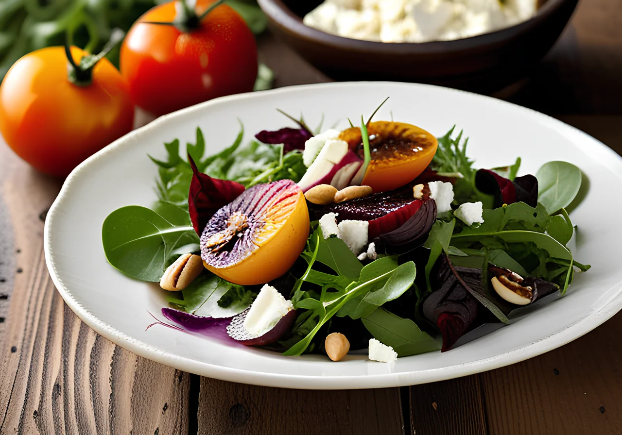 Fig, Feta, Tomato and Pine Nut Salad