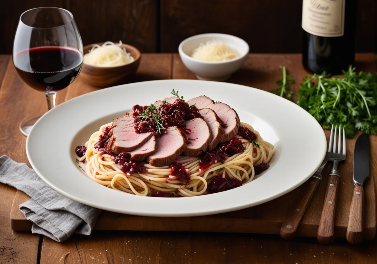Pork Roast with Red Wine Sauce